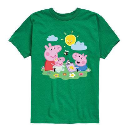 تي شيرت جرافيكي بأكمام قصيرة للأولاد - بيبا بيغ - بيبا جورج بيبي ريتريفر