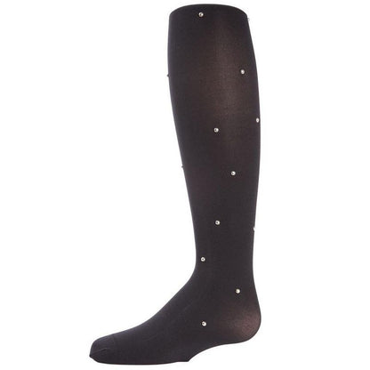 Memoi On The Dot Embellished Girls Opaque Tights