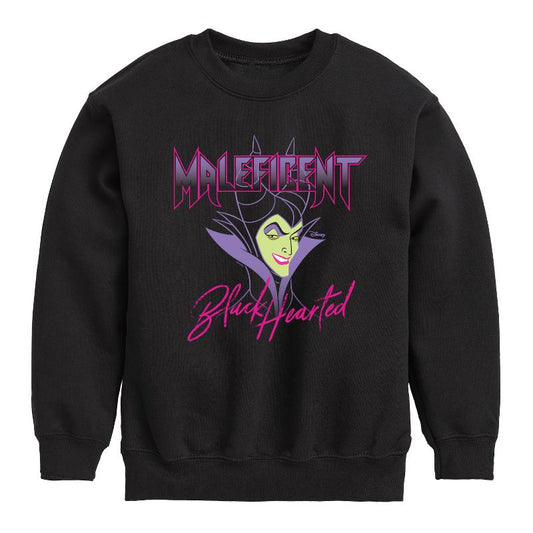 Boys' - Disney Villains - Black Hearted Graphic Long Sleeve Fleece Sweatshirt