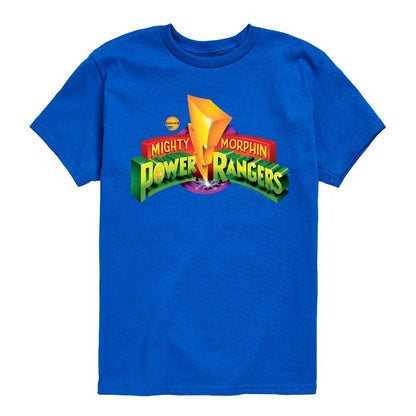 Boys' - Power Rangers - Retro Logo- Boy's Short Sleeve Tee Short Sleeve Graphic T-Shirt