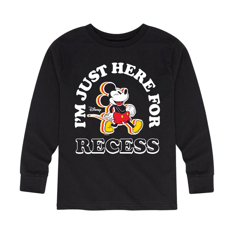 Boys' - Disney - I'm Just Here For Recess Long Sleeve Graphic T-Shirt