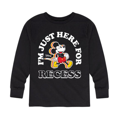 Boys' - Disney - I'm Just Here For Recess Long Sleeve Graphic T-Shirt