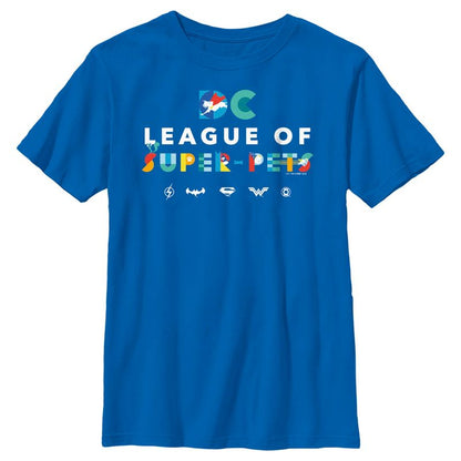 Boy's DC League of Super-Pets Colorful Title T-Shirt