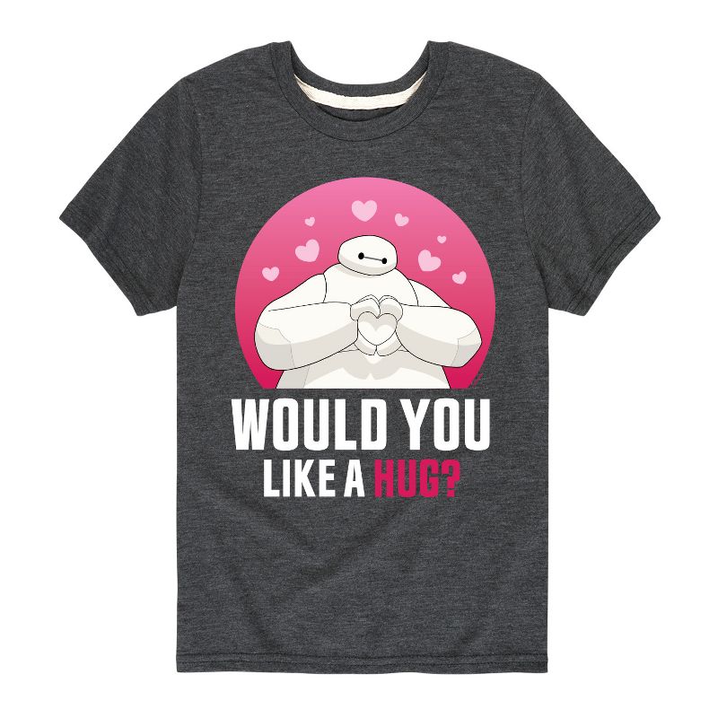 Boys' - Disney - Big Hero 6 Baymax Would You Like A Hug Short Sleeve Graphic T-Shirt