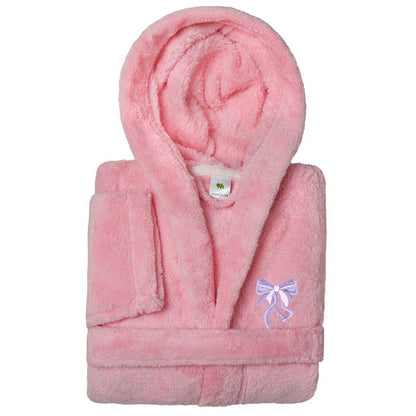 Linum Kids 100% Polyester SUPER PLUSH Double Brushed Hooded Bathrobe - TURTLE , KIDS65-DESIGN