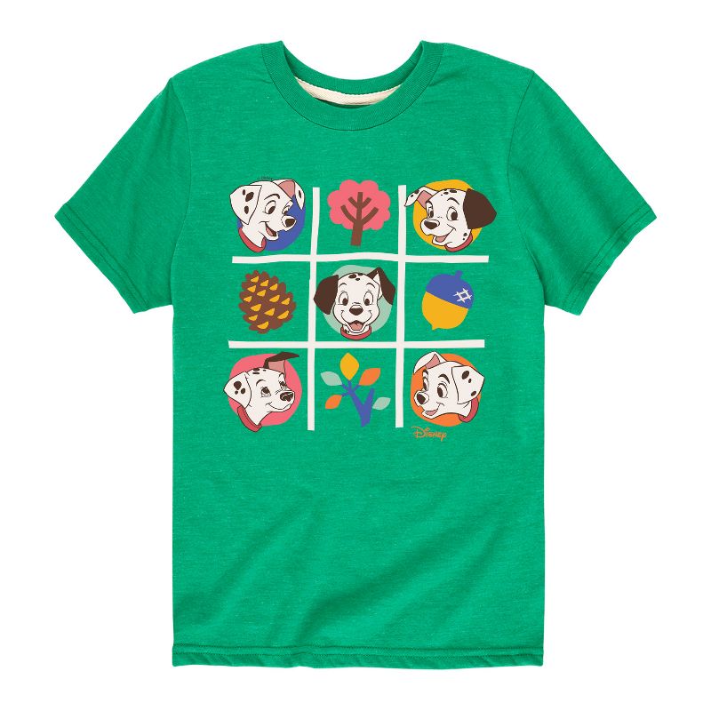 Boys' - 101 Dalmatians - Tic Tac Toe Grid of Puppies Short Sleeve Graphic T-Shirt