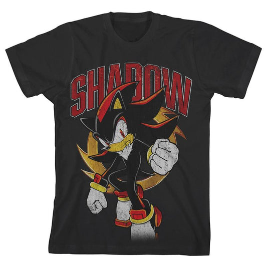 Sonic The Hedgehog Modern Boys Black Crew Neck Short Sleeve T-shirt