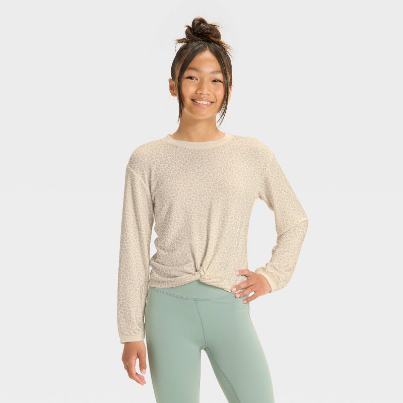 Girls' Modal French Terry Crewneck Sweatshirt - All In Motion™