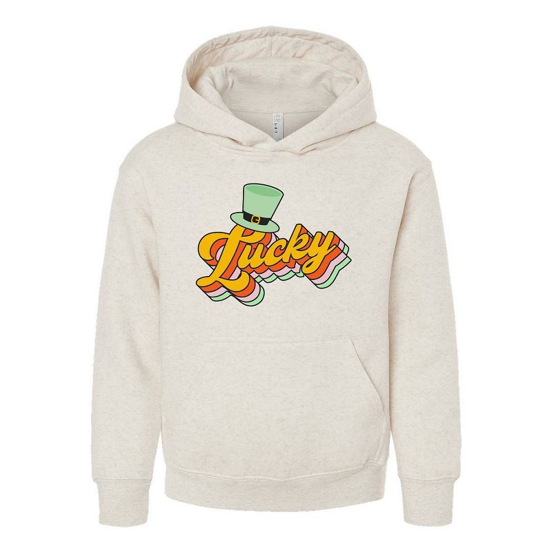 هودي جرافيكي للشباب بتصميم قبعة الحظ الرجعية من متجر جونيبر
