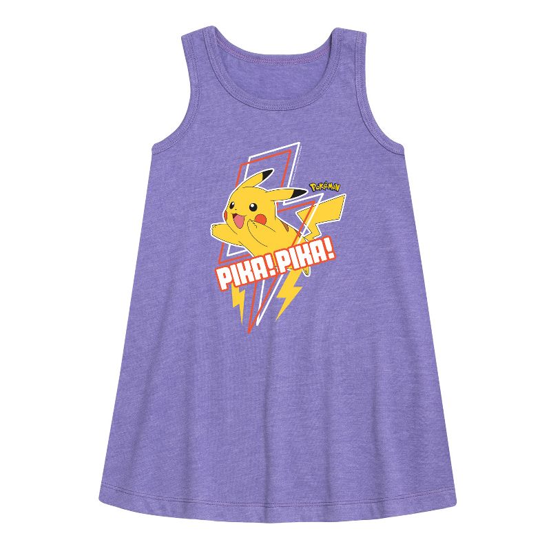 Girls' - Pokémon - Team Pikachu Graphic Sleeveless Aline Dress