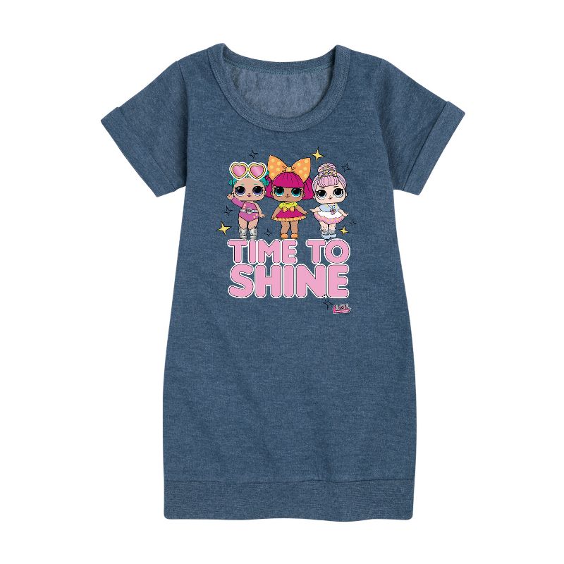 Girls' - LOL Surprise! - Time to Shine Graphic Short Sleeve Fleece Dress