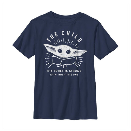 Boy's Star Wars The Mandalorian The Child Force Is Strong T-Shirt