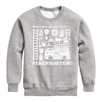 Boys' - Disney - Firefighter Graphic Long Sleeve Fleece Sweatshirt