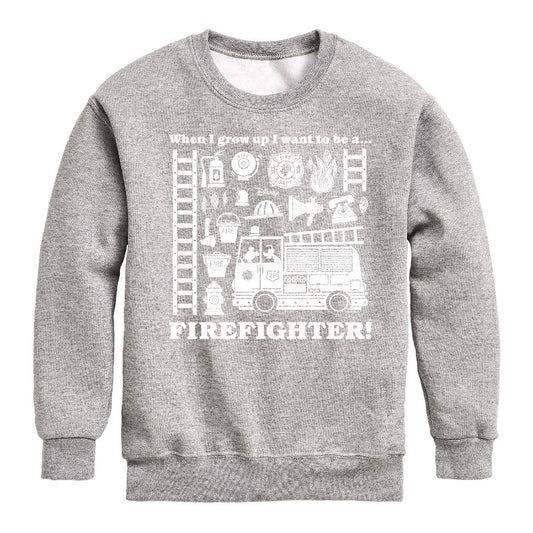 Boys' - Disney - Firefighter Graphic Long Sleeve Fleece Sweatshirt