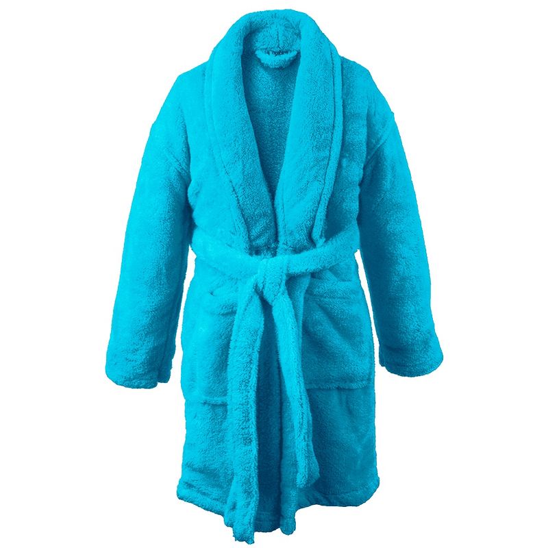 BC BARE COTTON Shawl Robe Microfiber Plush Fleece Bathrobe