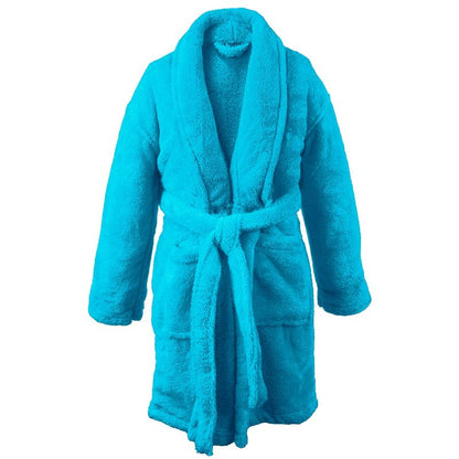 BC BARE COTTON Shawl Robe Microfiber Plush Fleece Bathrobe