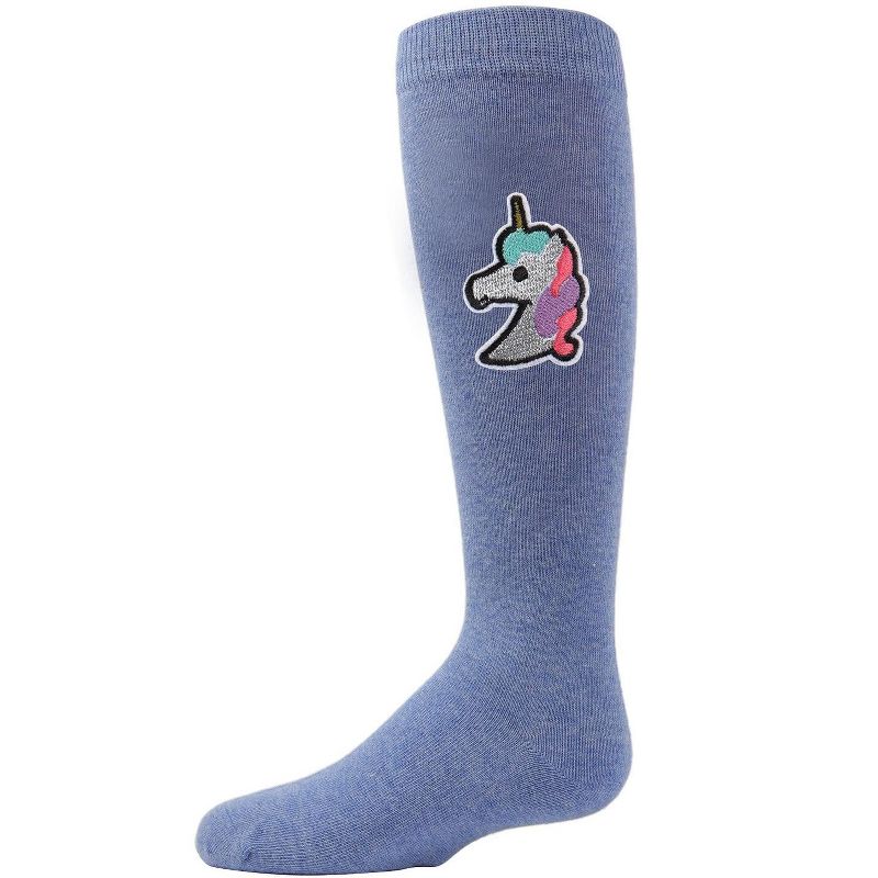 Memoi Girls Glitter Unicorn Knee-High Socks
