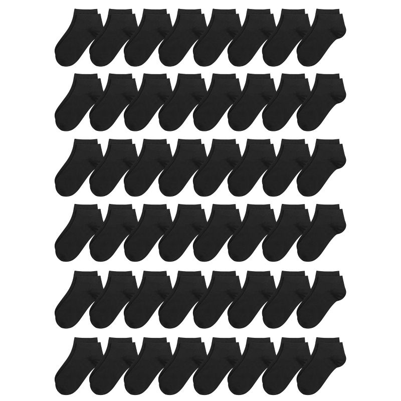 Kids Viscose Bamboo Ankle Socks Unisex Thin in Bulk Soft Boys Girls Stretch School Wholesale Socks 48 Pairs
