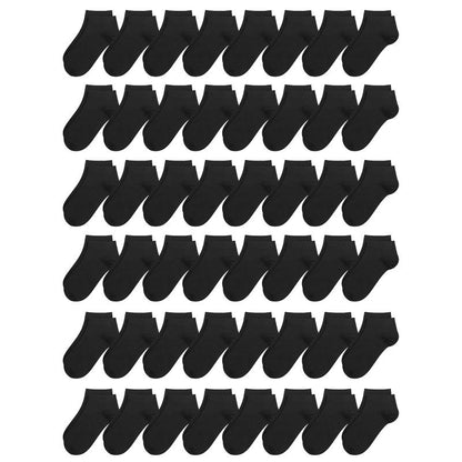 Kids Viscose Bamboo Ankle Socks Unisex Thin in Bulk Soft Boys Girls Stretch School Wholesale Socks 48 Pairs
