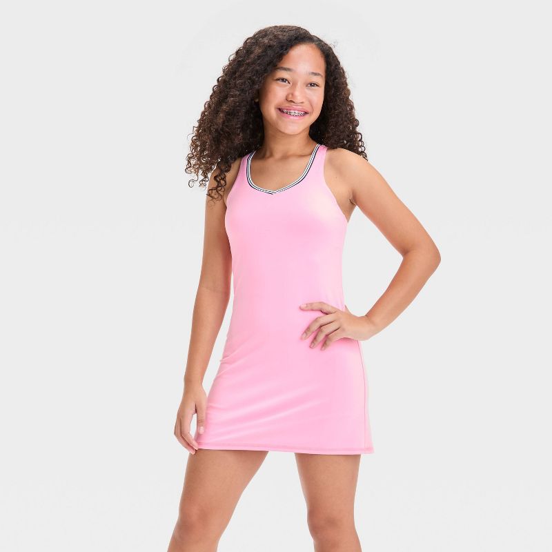 Girls' Contrast Trim Active Dress - All In Motion™