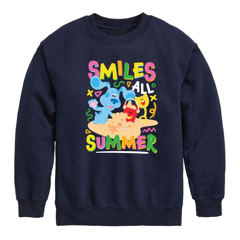 Boys' - Blue's Clues & You! - Smiles All Summer Graphic Long Sleeve Fleece Sweatshirt
