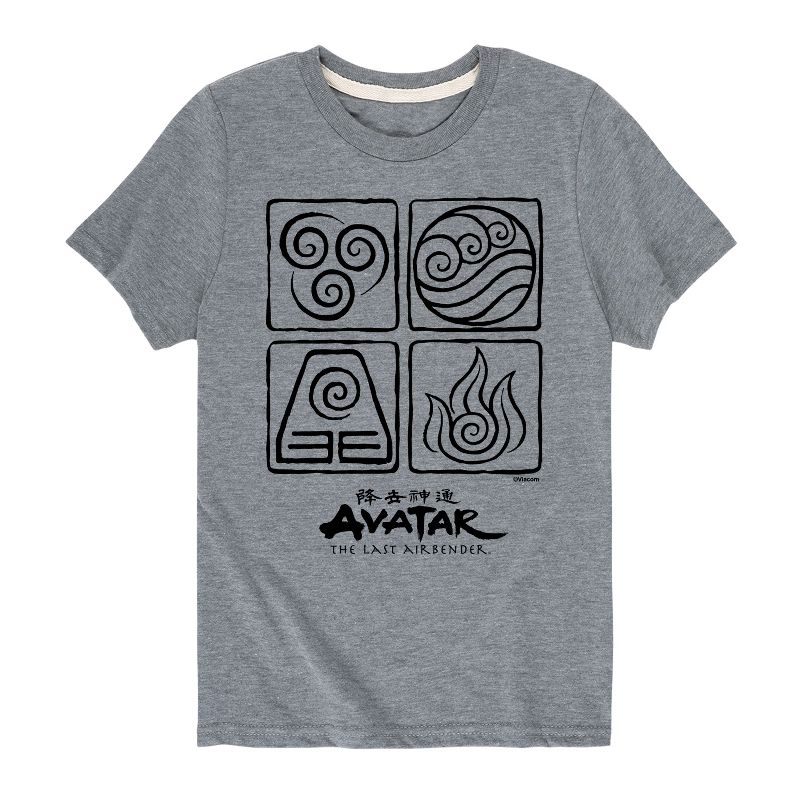 Boys' - Avatar: The Last Airbender - Four Elements Short Sleeve Graphic T-Shirt