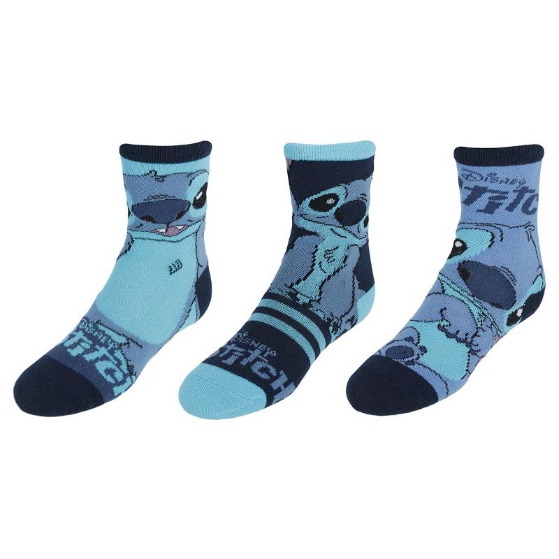 Textiel Trade Kid's Disney's Lilo & Stitch Fun Novelty Socks (3 Pair)