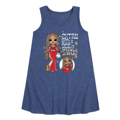 Girls' - LOL Surprise! - Extra w/ a Side of Swag Graphic Sleeveless Aline Dress