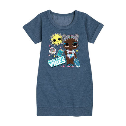 فستان صوف بأكمام قصيرة برسومات من LOL Surprise! لحفلات السباحة للفتيات