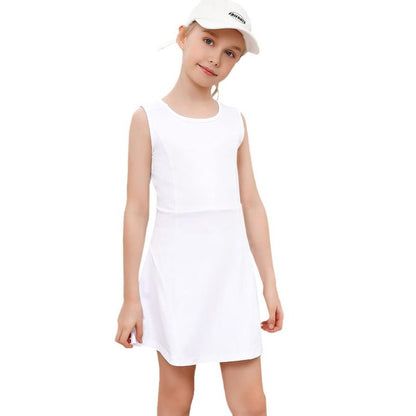 Girls Tennis Dress with Built-in Shorts Girls Athletic Dress Sleeveless A Line Tennis Dress Pleated Girls Golf Dress