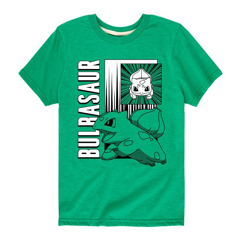 تي شيرت جرافيكي بأكمام قصيرة للأولاد - بوكيمون - معركة أنمي بولباسور