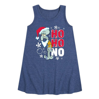 فستان هو هو نو جرافيكي بدون أكمام بتصميم خطي للفتيات - سبونج بوب سكوير بانتس