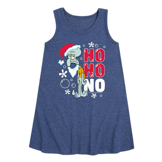 فستان هو هو نو جرافيكي بدون أكمام بتصميم خطي للفتيات - سبونج بوب سكوير بانتس