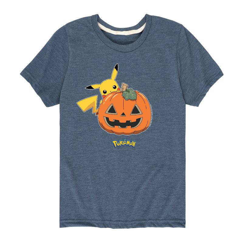 تي شيرت جرافيكي بأكمام قصيرة للأولاد - بوكيمون - بيكاتشو هالوين جاك أو لانترن