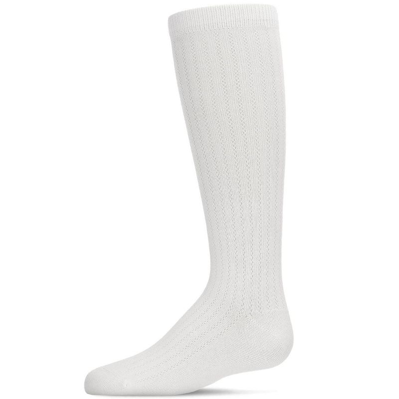 Memoi Girls' Chain Stitch Knee High Socks