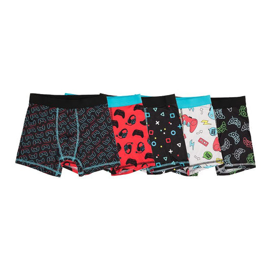 Gaming AOP Boy's 5-Pack Boxer Briefs