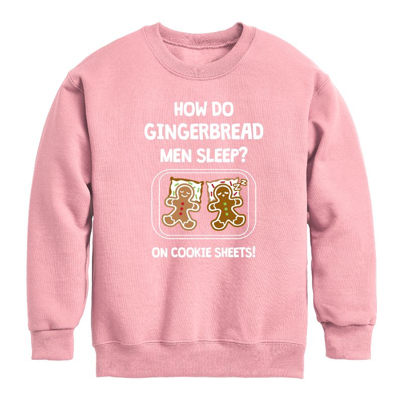 Boys' - Instant Message - Gingerbread Men Cookie Sheets Christmas Graphic Long Sleeve Fleece Sweatshirt
