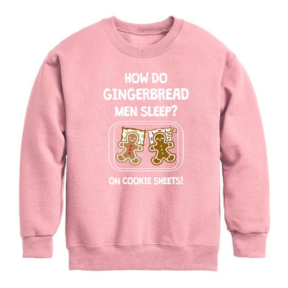Boys' - Instant Message - Gingerbread Men Cookie Sheets Christmas Graphic Long Sleeve Fleece Sweatshirt