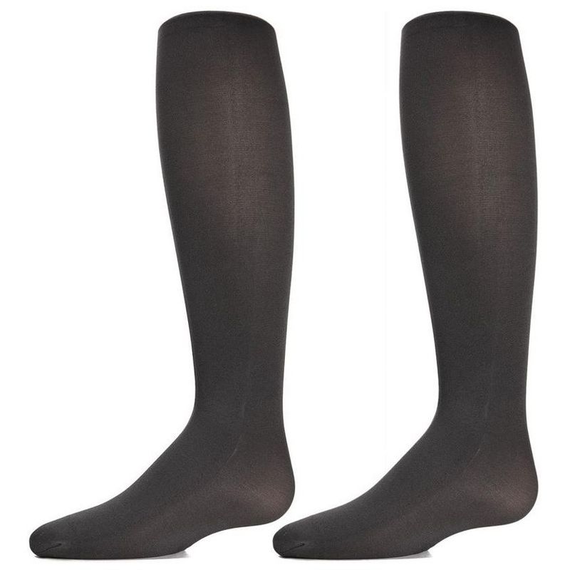 Memoi Girls' 2 Pair Pack Essentials Nylon Tights