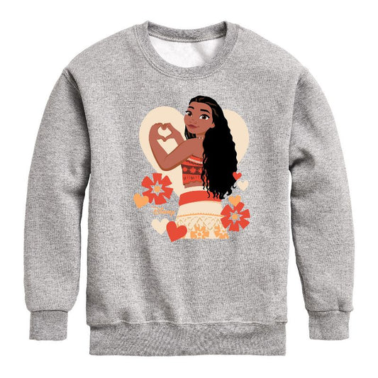 Boys' - Disney - Love Moana Graphic Long Sleeve Fleece Sweatshirt