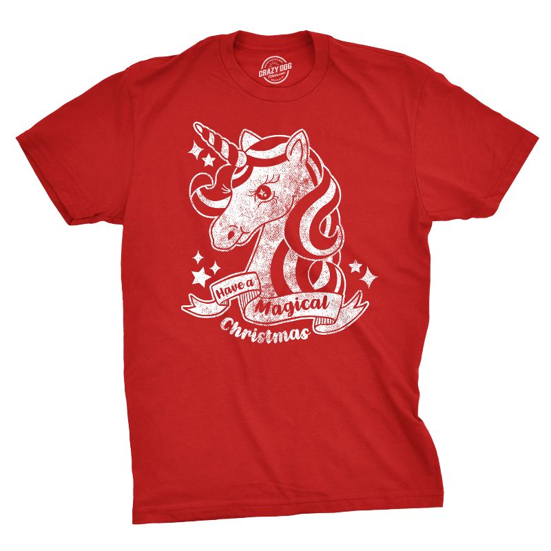 Youth Have A Magical Christmas T Shirt Funny Unicorn Tee For Kids - Crazy Dog Youth T Shirt