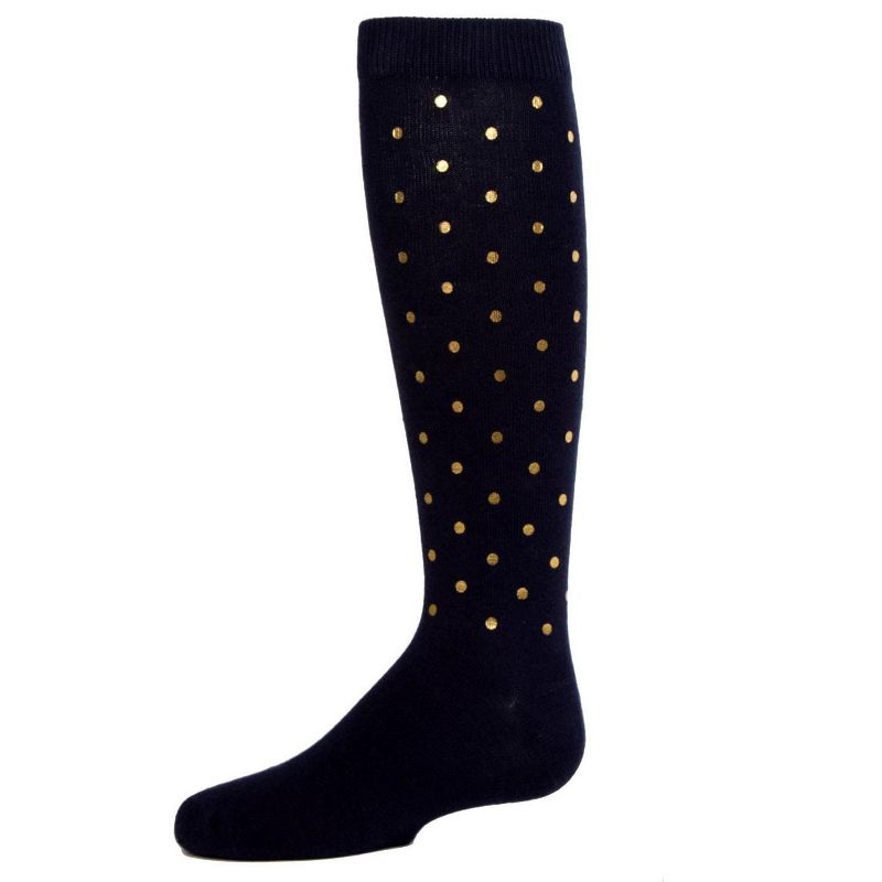 Memoi Girls' A Speck of Spots Polka Dot Knee High Socks