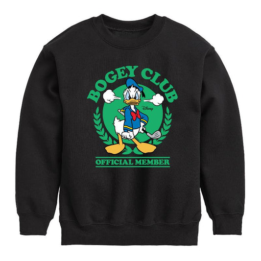 Boys' - Disney - Donald Duck Bogey Club Graphic Long Sleeve Fleece Sweatshirt