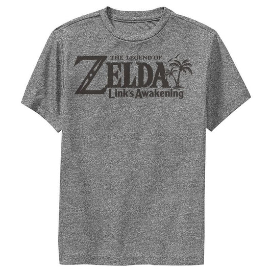 تي شيرت أداء للأولاد من Nintendo Legend of Zelda Link's Awakening Switch Logo