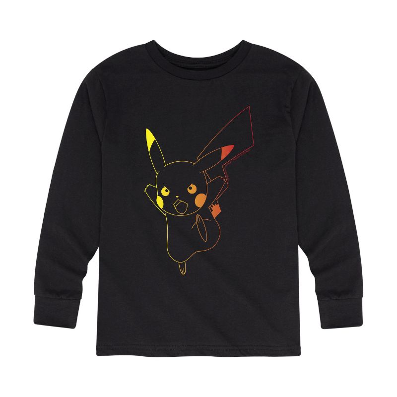 تي شيرت جرافيكي بأكمام طويلة بتصميم هجوم بيكاتشو للأولاد - بوكيمون