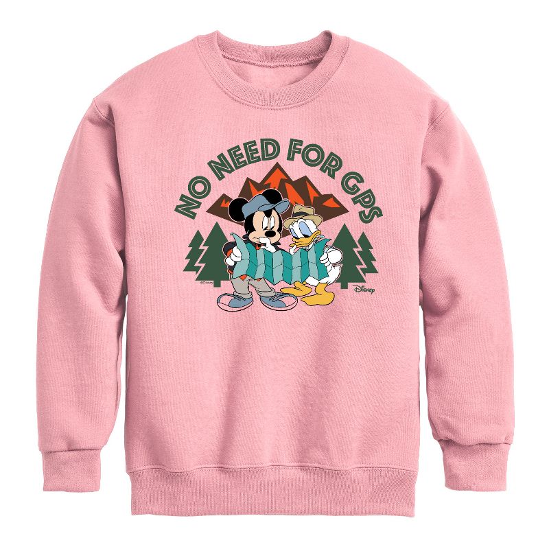 Boys' - Disney - No Gps Graphic Long Sleeve Fleece Sweatshirt