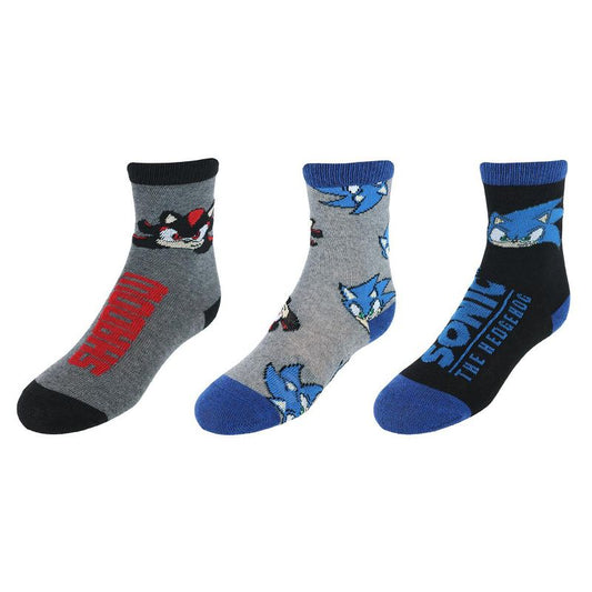 Textiel Trade Kid's Sonic the Hedgehog Time Ring Novelty Socks (3 Pack)