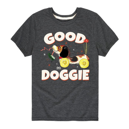 تي شيرت جرافيكي بأكمام قصيرة من فيشر برايس للأولاد، مطبوع عليه صورة كلب داشهند جيد