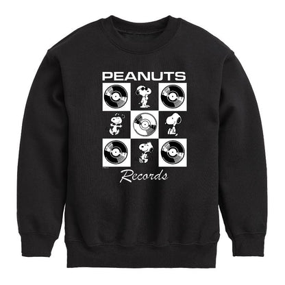 Boys' - Peanuts - Snoopy Vinyl Graphic Long Sleeve Fleece Sweatshirt