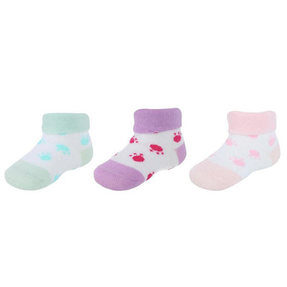 CTM Infant's Soft & Fancy Solid and Patterned Socks (3 Pack)